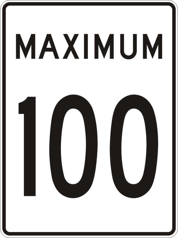Canadian speed limit sign